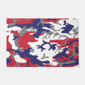 4th of July, Independence day, Camouflage Gray ドアマット (正面)