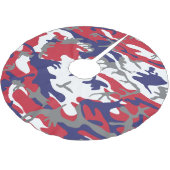 4th of July, Independence day, Camouflage Gray ブラッシュドポリエステルツリースカート (アングル)