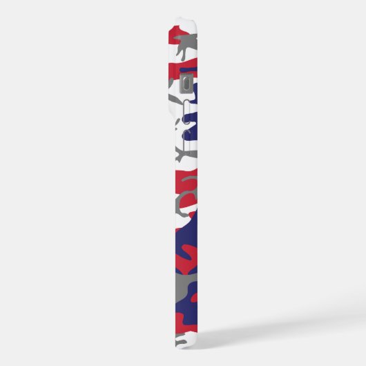 4th of July, Independence day, Camouflage Gray iPhoneケース (左側面)