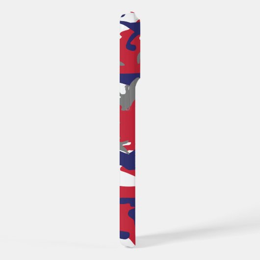 4th of July, Independence day, Camouflage Gray iPhoneケース (右側面)