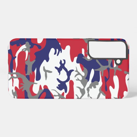 4th of July, Independence day, Camouflage Gray Samsung Galaxyケース (裏面横)