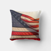 4th of july independence day wavin flag クッション (正面)