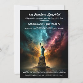 4th of July Invitation – Statue of Liberty  招待状