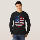 4th Of July Lawyer Attorney US Flag Scale Of Justi Tシャツ (正面フル)