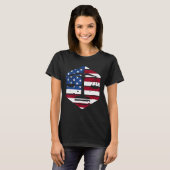4th Of July Lawyer Attorney US Flag Scale Of Justi Tシャツ (正面フル)