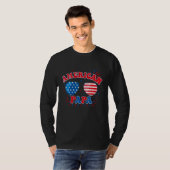 4th Of July Men Papa Kid American Dad Patriotic F Tシャツ (正面フル)
