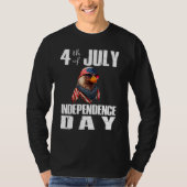 4th Of July Merica Bald Eagle USA Flag Independenc Tシャツ (正面)