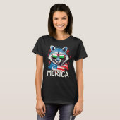 4th Of July Merica  Raccoon Neutrois Sunglasses Fl Tシャツ (正面フル)