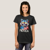 4th Of July Merica  Raccoon Non Binary Sunglasses  Tシャツ (正面フル)