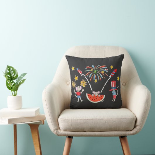 4th of July Mice クッション (椅子)