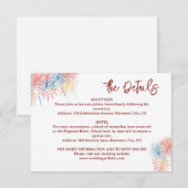 4th of July  minimalist Details Enclosure Card 出欠カード (正面/裏面)