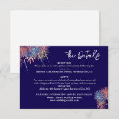 4th of July  minimalist Details Enclosure Card 出欠カード (正面/裏面)