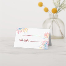 4th of July  Minimalist Wedding Place Cards