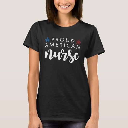 4th of July Nurse Independence Day Hospital Worker Tシャツ (正面)