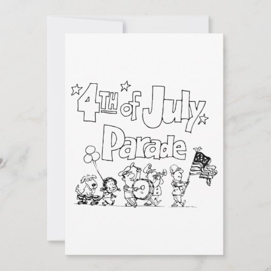 4th Of July Parade Invitations 招待状 (正面)