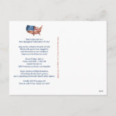 4th of July Party Invitation シーズンポストカード (裏面)
