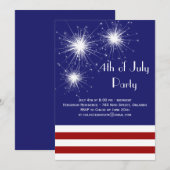 4th of July Party Invitation 招待状 (正面/裏面)