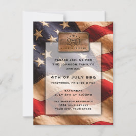 4th of July Party Invitation USA 250 Years シーズンカード