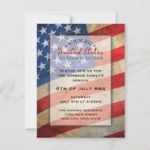 4th of July Party Invitation USA 250 Years シーズンカード (正面)