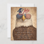 4th of July Party Invitation USA 250 Years シーズンカード (正面)