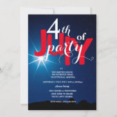 4th of July Party Stars & Fireworks  Invitations 招待状 (正面)