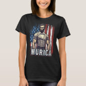 4th of July Patriotic  Abraham Lincoln Graphic Jul Tシャツ (正面)