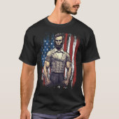 4th of July Patriotic  Abraham Lincoln Graphic Jul Tシャツ (正面)
