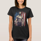 4th of July Patriotic  Abraham Lincoln Graphic Jul Tシャツ (正面)