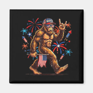 4th of july patriotic american bigfoot sasquatch マグネット