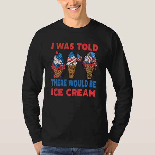 4th Of July Patriotic American Ice Cream Cone 1 Tシャツ (正面)
