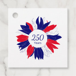 4th of July Patriotic BBQ Floral 250 Anniversary フェイバータグ