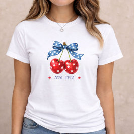 4th of July Patriotic Cherry トライブレンドＴシャツ