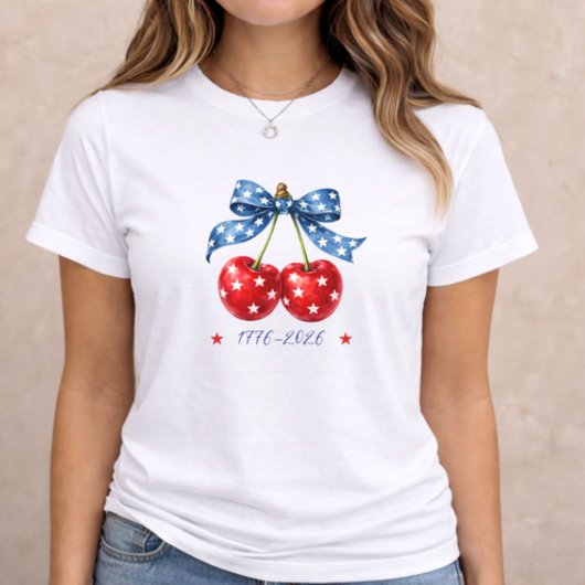 4th of July Patriotic Cherry トライブレンドＴシャツ