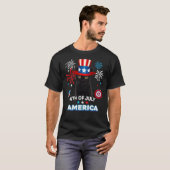 4th Of July Patriotic Day Black Cat Independence D Tシャツ (正面フル)