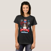 4th Of July Patriotic Day English Springer Spaniel Tシャツ (正面フル)