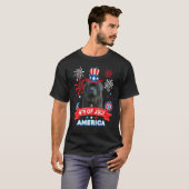 4th Of July Patriotic Day Newfoundland Dog Indepen Tシャツ (正面フル)