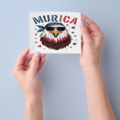 4th of July Patriotic Funny Eagle USA チラシ (手)