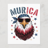 4th of July Patriotic Funny Eagle USA チラシ (裏面)