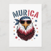 4th of July Patriotic Funny Eagle USA ポストカード (正面)