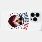 4th of July Patriotic Funny Eagle USA Case-Mate iPhoneケース (裏面 (横))