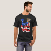 4th Of July Patriotic Love Yorkshire Terrier Ameri Tシャツ (正面フル)