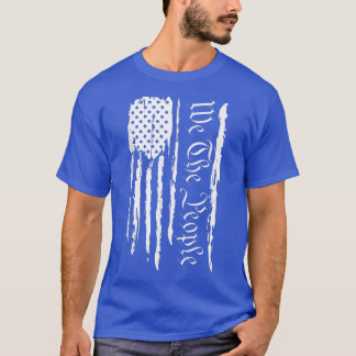 4th of July Patriotic men women USA Flag  Tシャツ