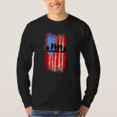 4th of July Patriotic Soldier Statement Tシャツ (正面)