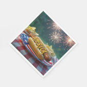 4th of July Picnic With Fireworks スタンダードランチョンナプキン (角)