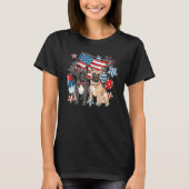 4th Of July Pitbull Dog Independence Day Patriotic Tシャツ (正面)