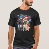 4th Of July Pitbull Dog Independence Day Patriotic Tシャツ (正面)
