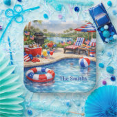 4th of July Pool Party in Florida ペーパープレート (パーティー)