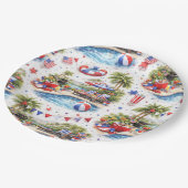 4th of July Pool Party in Florida ペーパープレート (アングル)