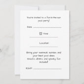 4th of July Pool Party with Hippo 招待状 (裏面)