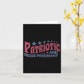 4th Of July Pregnancy Announcement Mama Patriotic  カード (黄色い花)